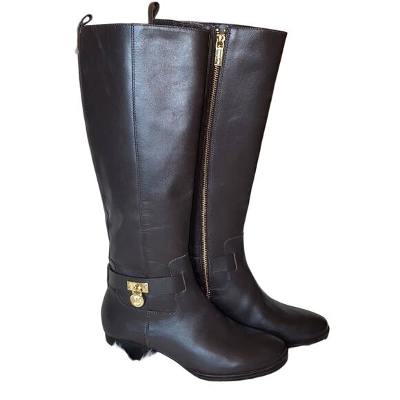Michael Kors Ryan Leather Riding Boots 5.5 NWOT - Picture 1 of 11